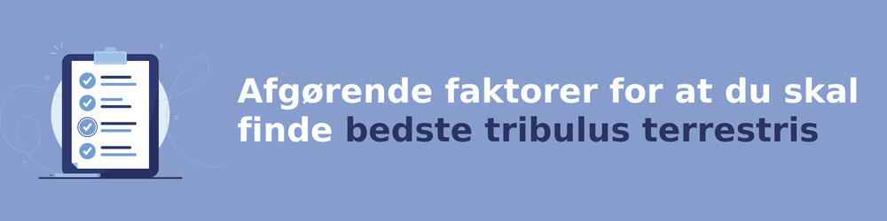 Ratkaisevia tekijöitä sinun on löydettävä bedste tribulus terrestris