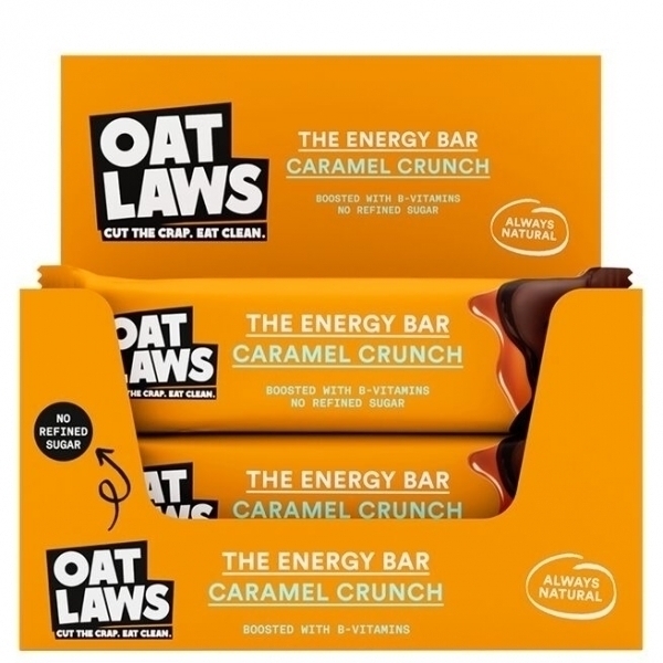 12 x Oatlaws The Energy Bar, 40 g Caramel Crunch
