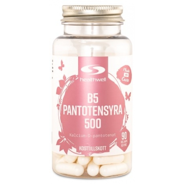 Healthwell B5 Pantoteenihappo 500