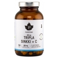 Healthwell Puhdistamo Tripla Sinkki + C 25 mg