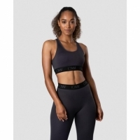 ICANIWILL Define Logo Seamless Sports Bra Graphite
