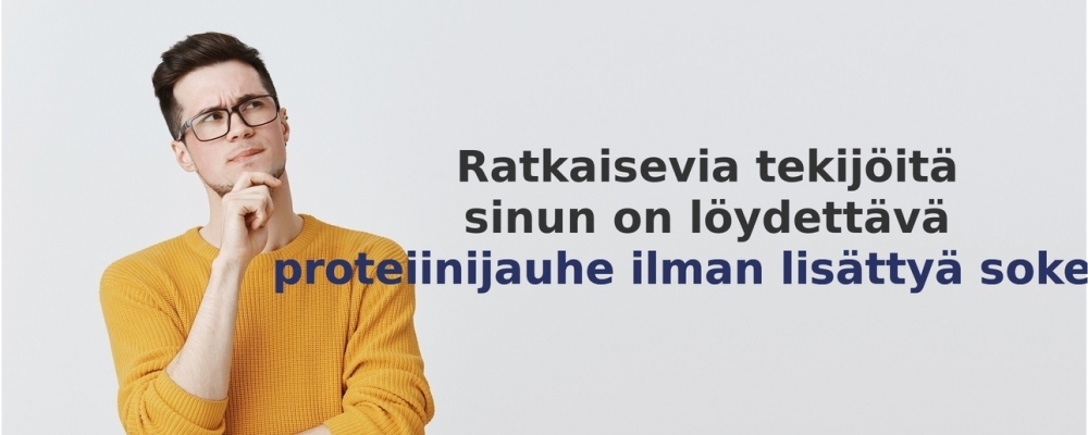usein kysytyt kysymykset aiheesta Proteiinijauhetta ilman lisättyä sokeria